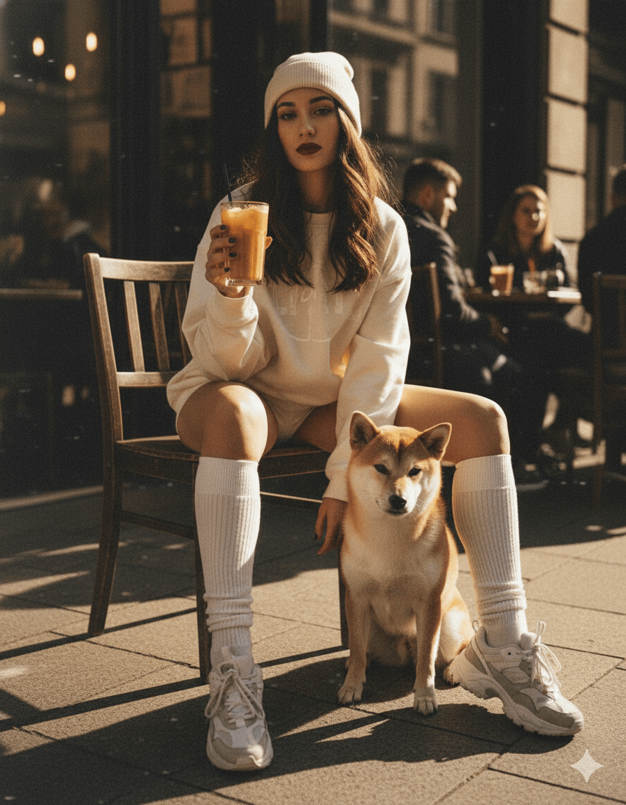 Afternoon coffee with my dog.