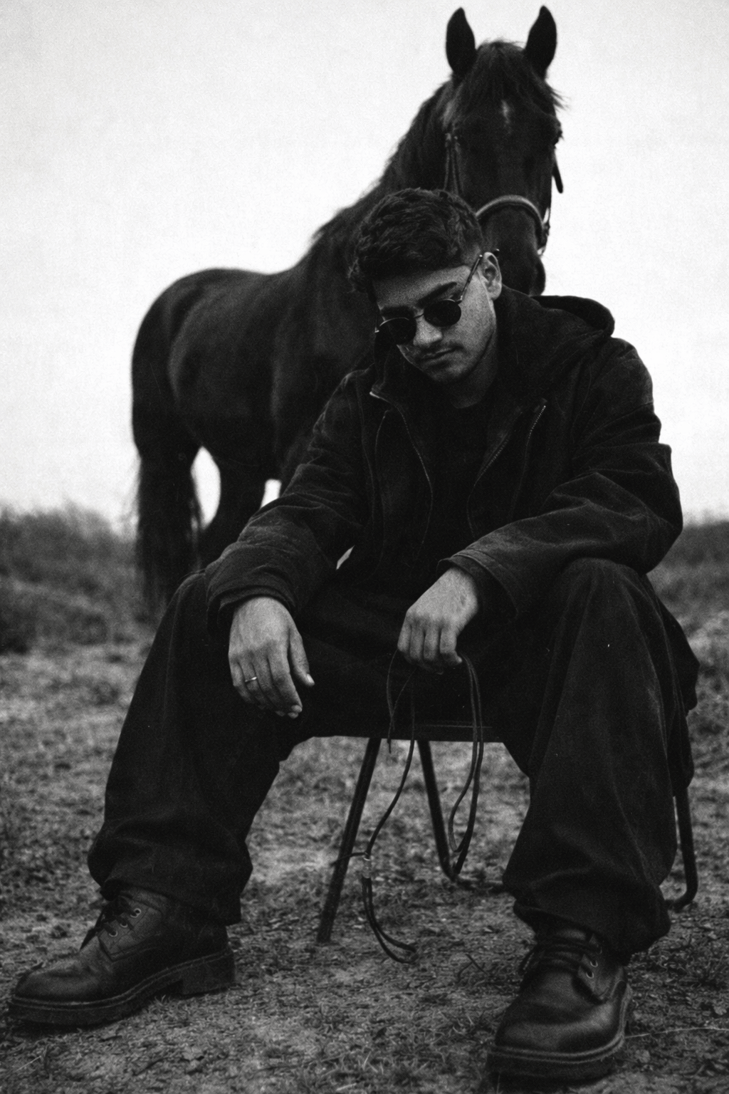 Aura farm: Young man with a horse