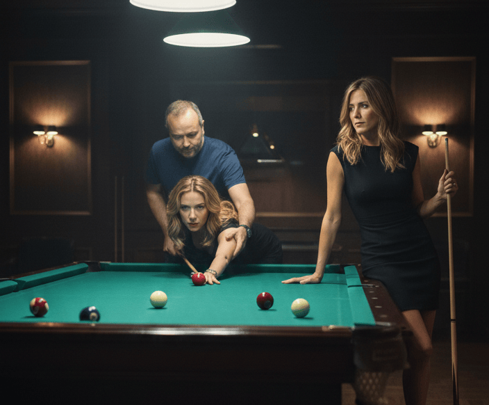 Billard with famouses