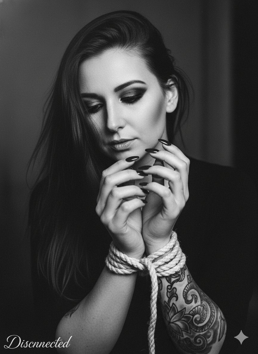 black and white bondage