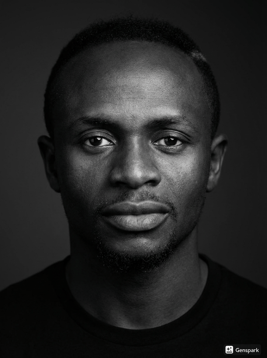 black and white portrait