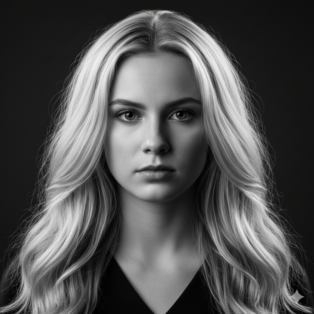 Black and White Studio Portrait