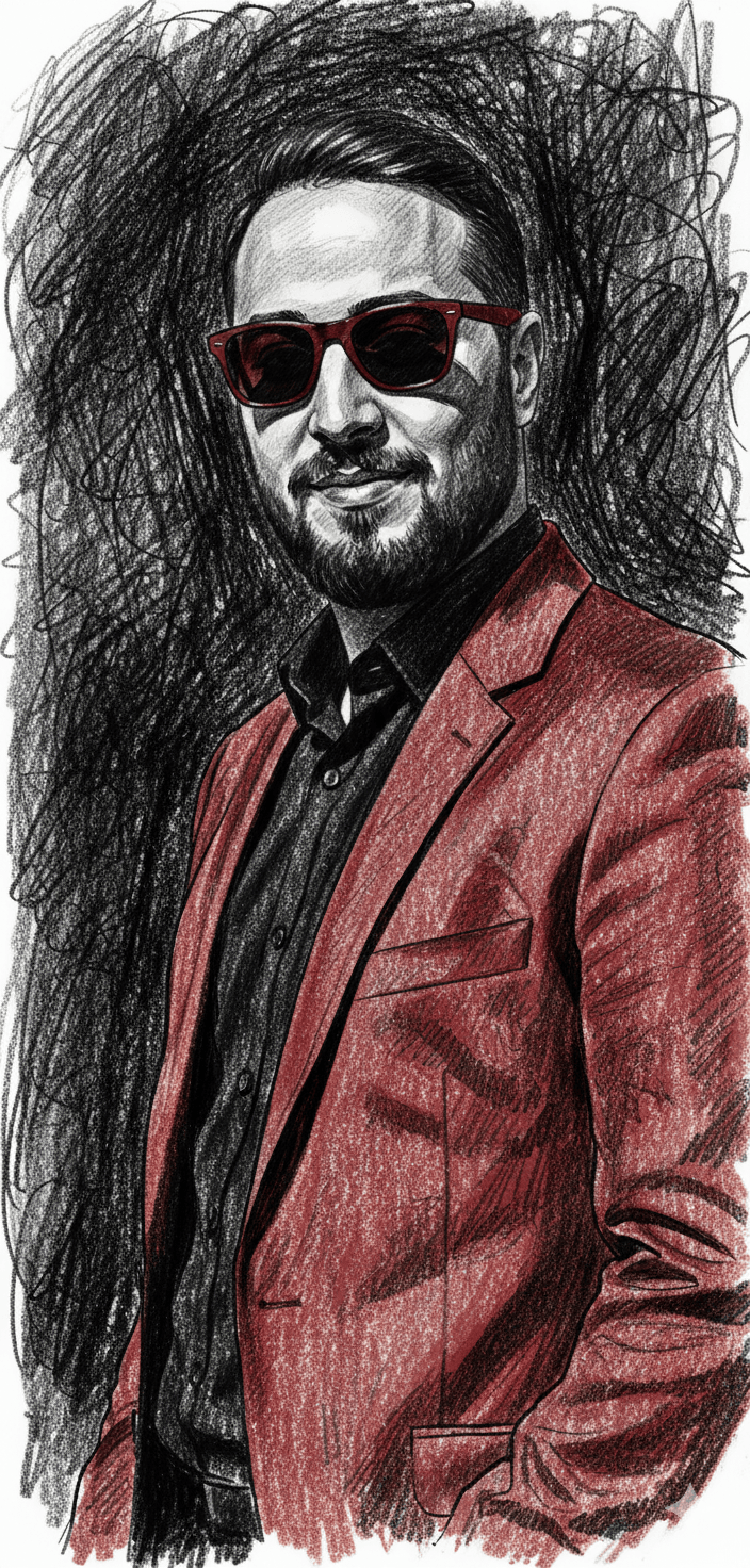 chaotic charcoal pencil art