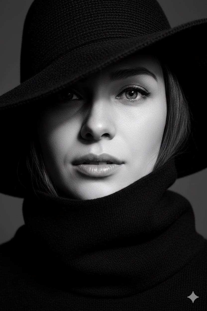 Cinematic closeup portrait