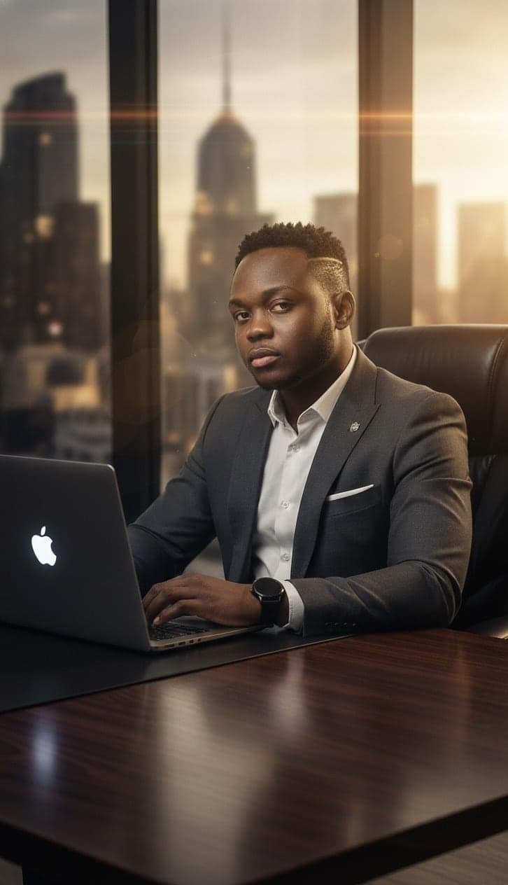 Cinematic Office Power Shot In A Suit