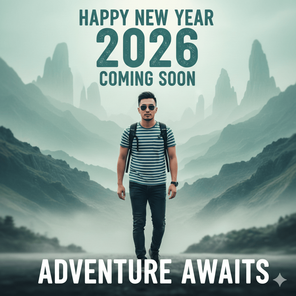 Cinematic Walking New Year Poster