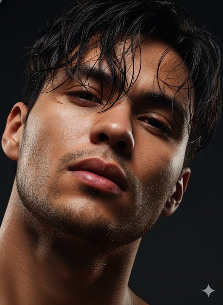 Close-up Masculino + Pele + Drama de Luz