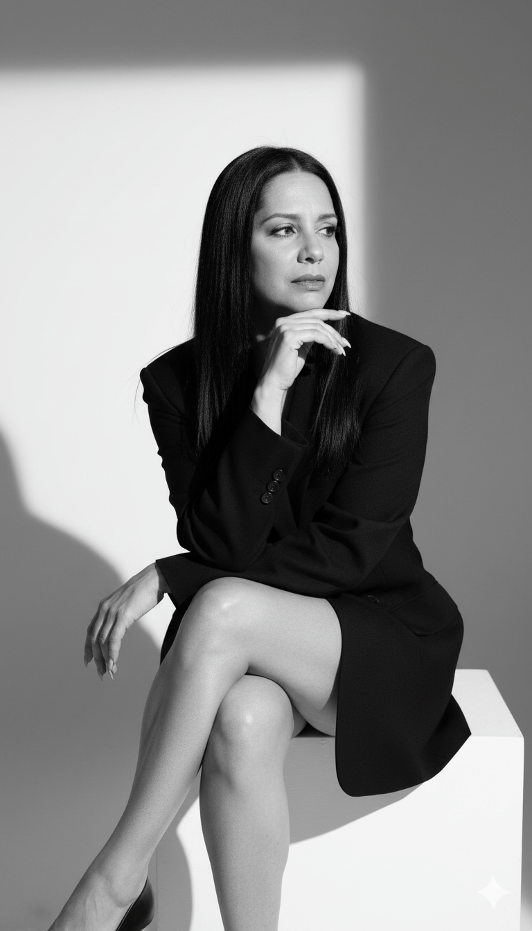 Contemplao em Preto & Branco Editorial de Moda Minimalista