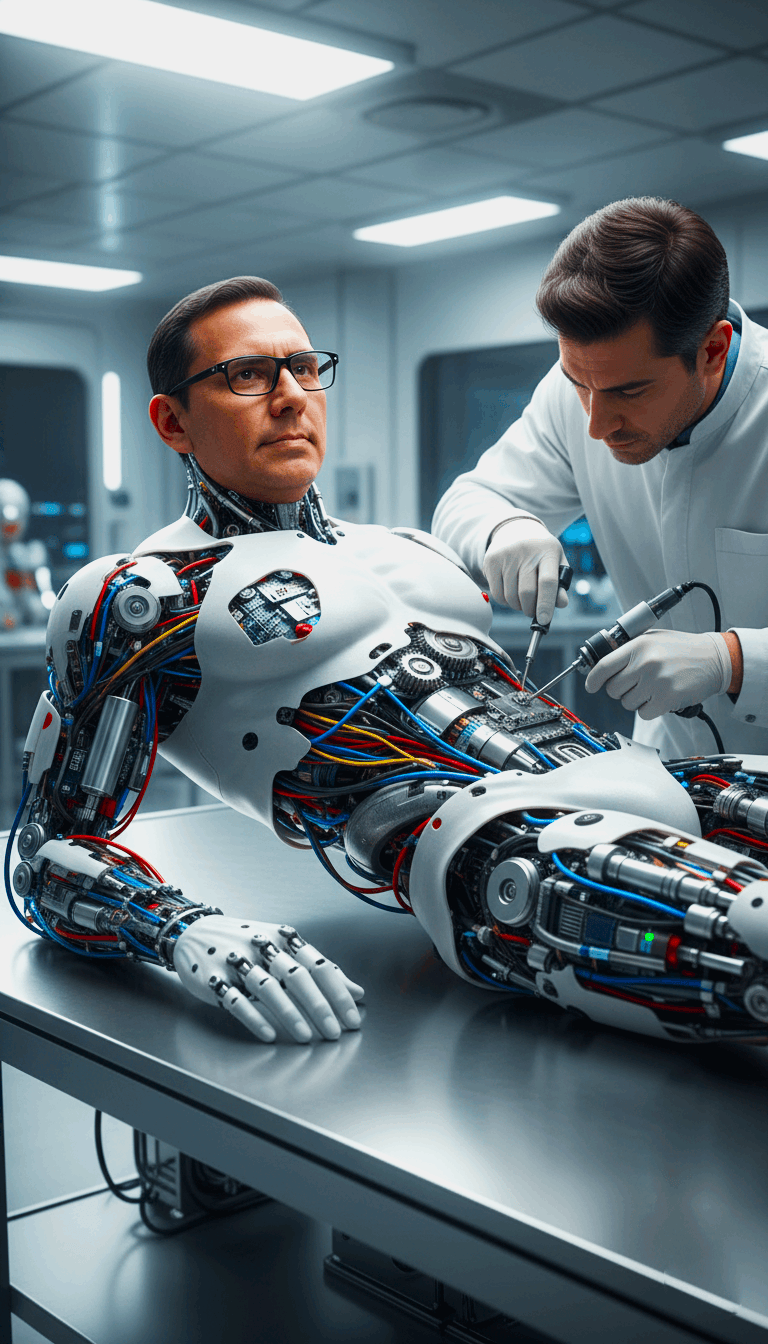 Cyborg creado en taller