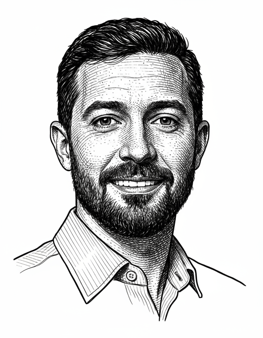 Engraving illustration portrait photo