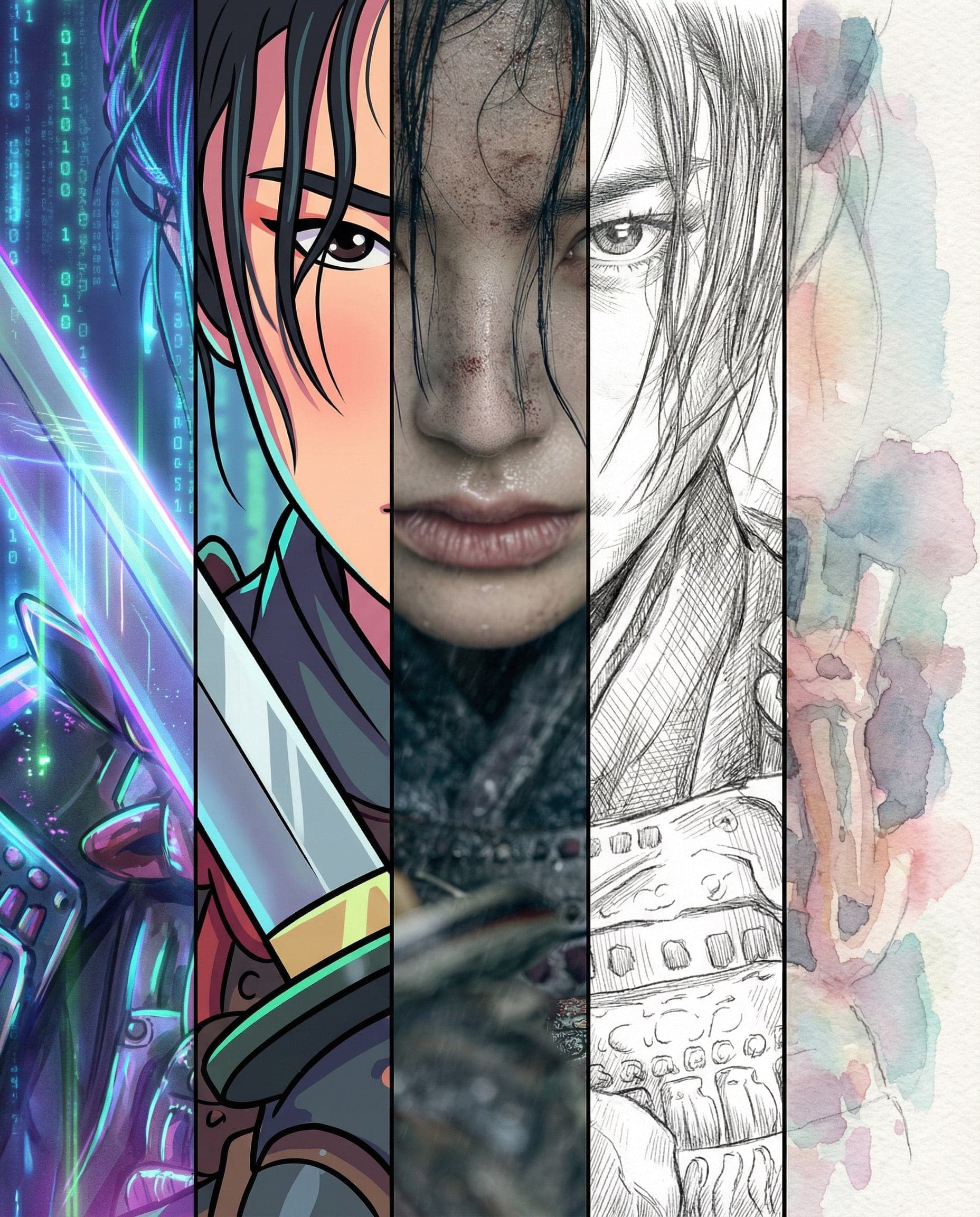 Five styles in one image