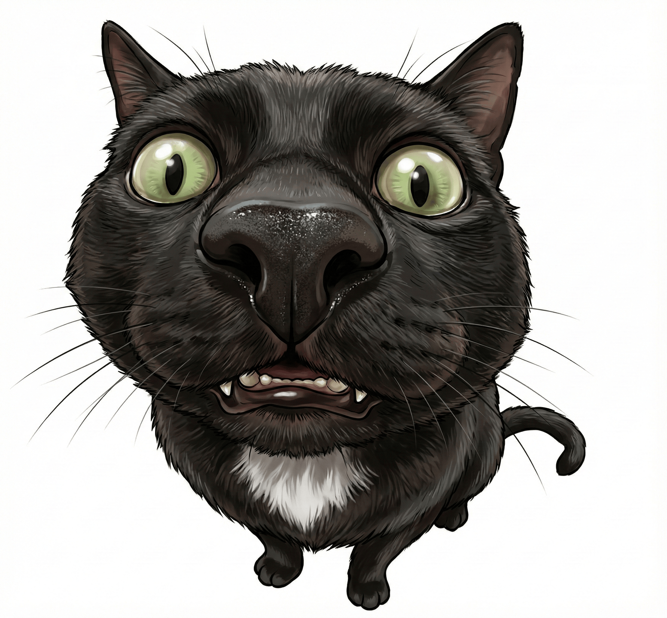 funny cat caricature