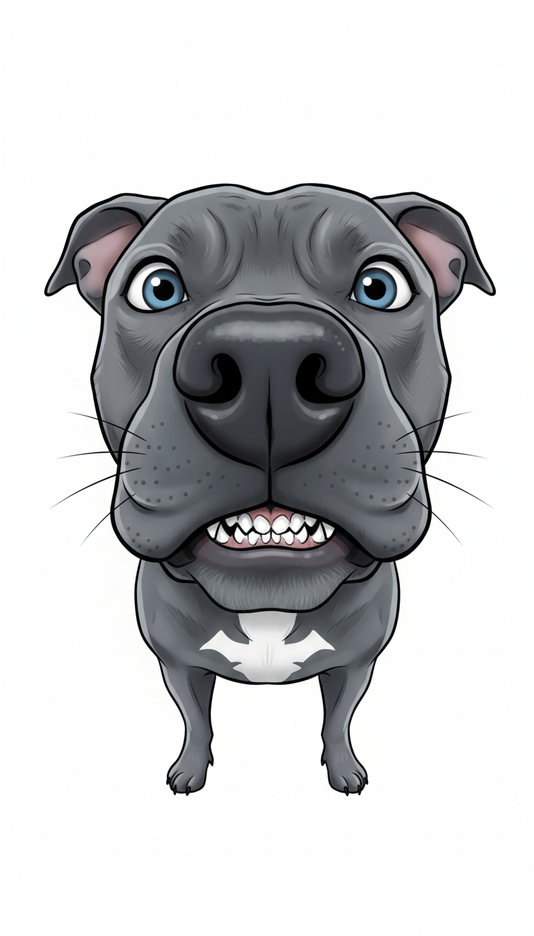 funny dog caricature