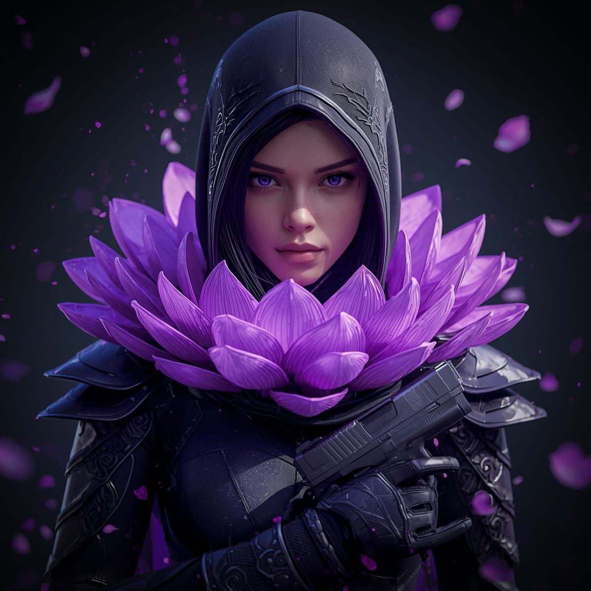 Futuristic Blade Sentinel Dark Sci-Fi