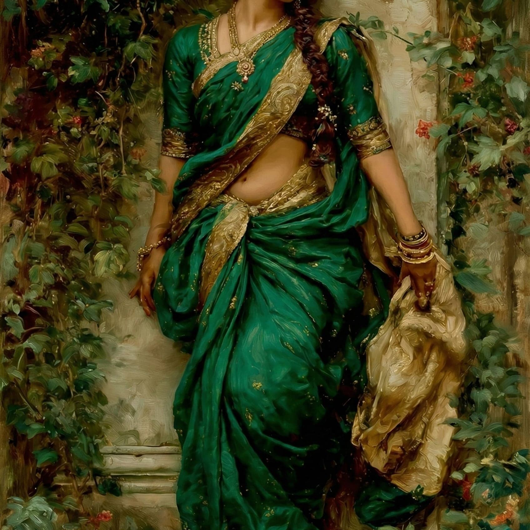 Garden Portrait of a South Asian Woman