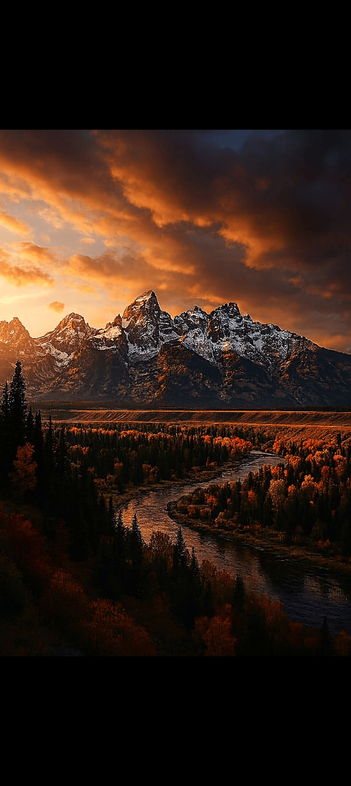 Golden Sunset Mountain Valley