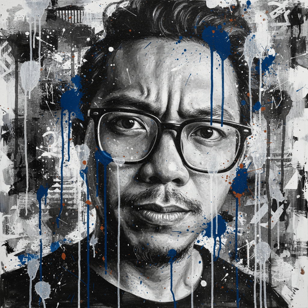 Grunge Portrait Painting