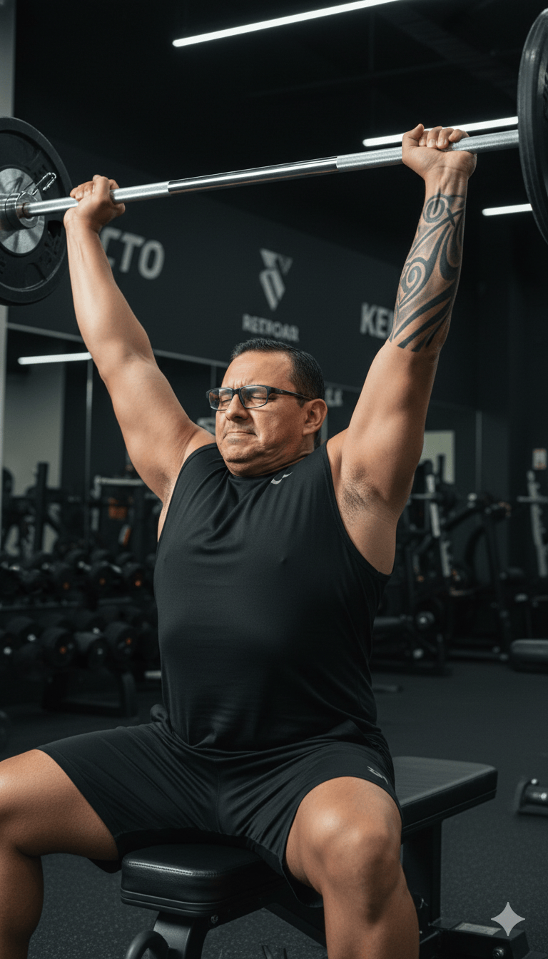 Hombre levantando pesas