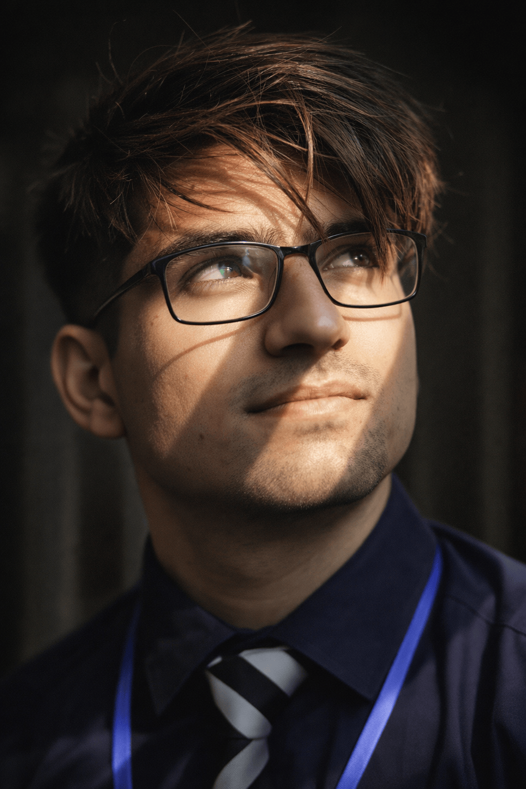 Lightbound Gaze A Cinematic Identity Portrait