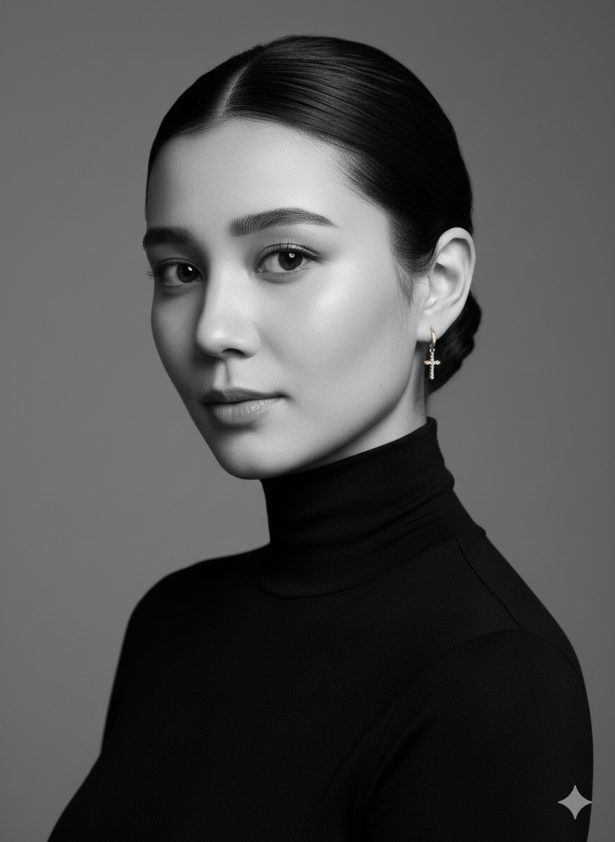 Luxury Black & White Fashion Portrait | 8K Editorial AI Prompt