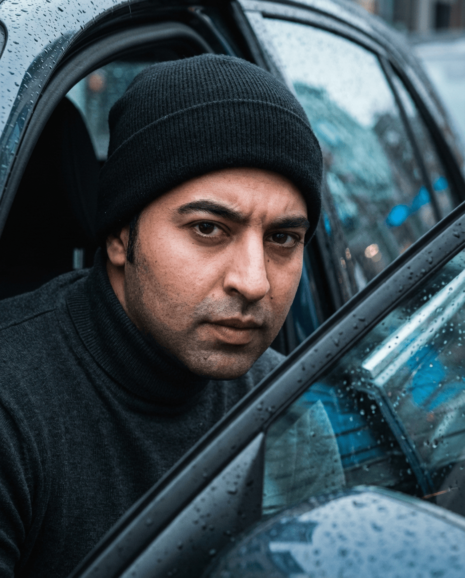 man in a black beanie