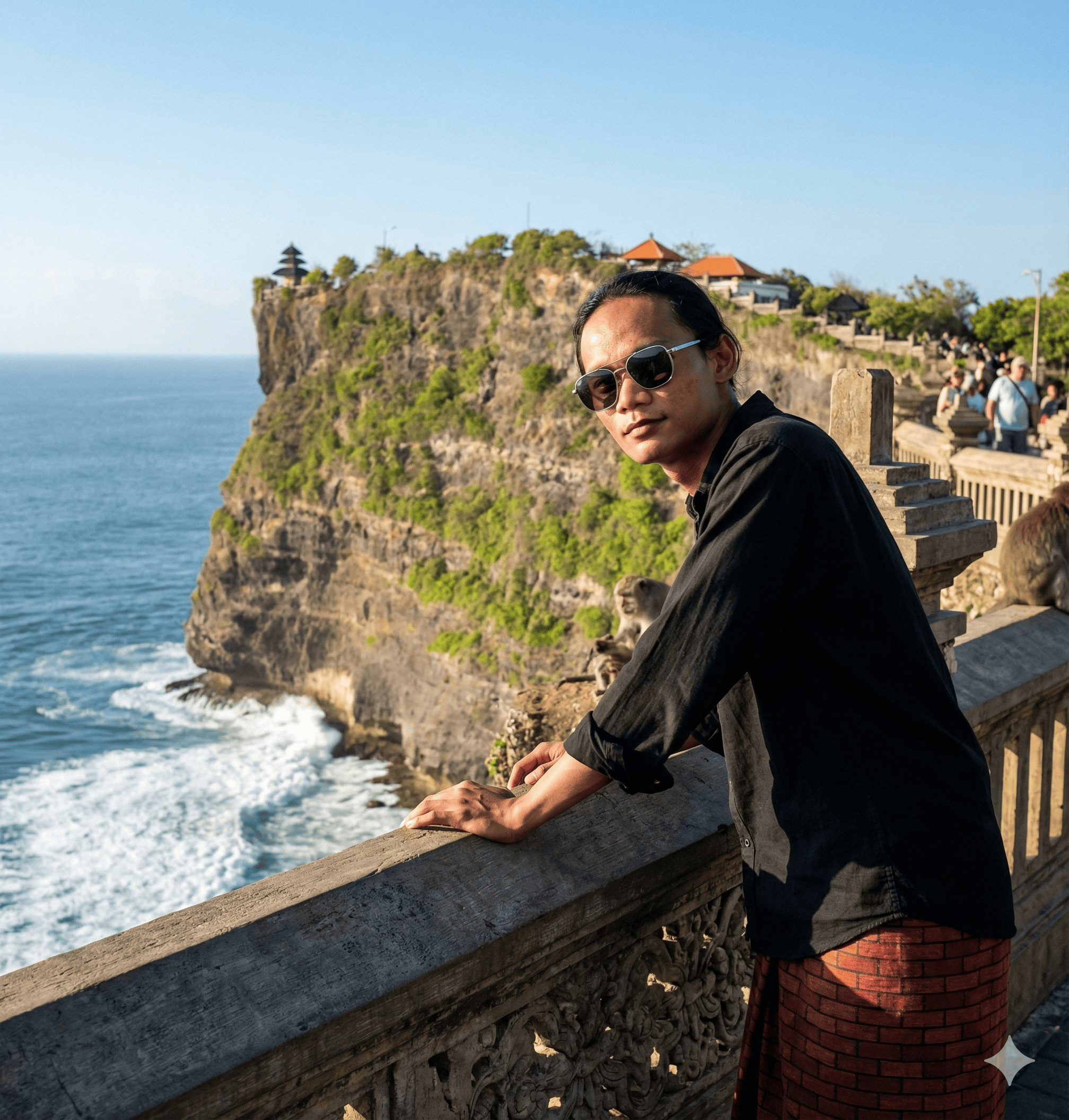 Man in Uluwatu Bali Indonesia