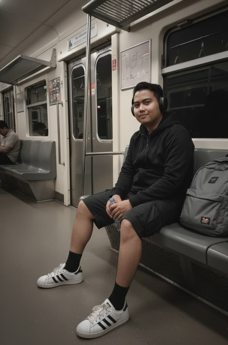 man sitting in the train