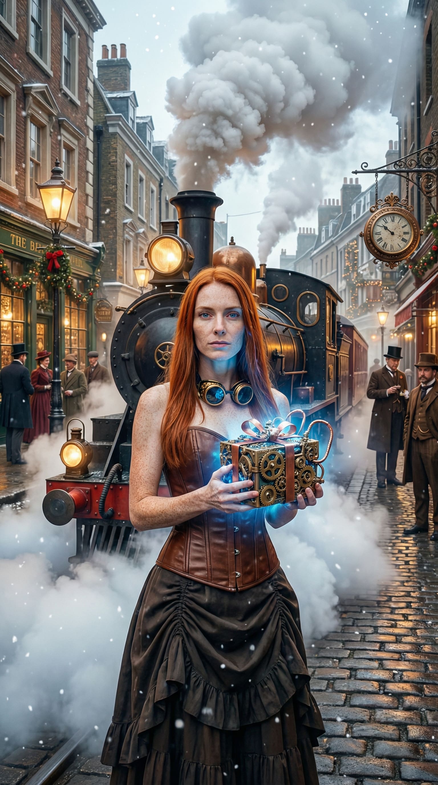 Mechanical gift with brass gears