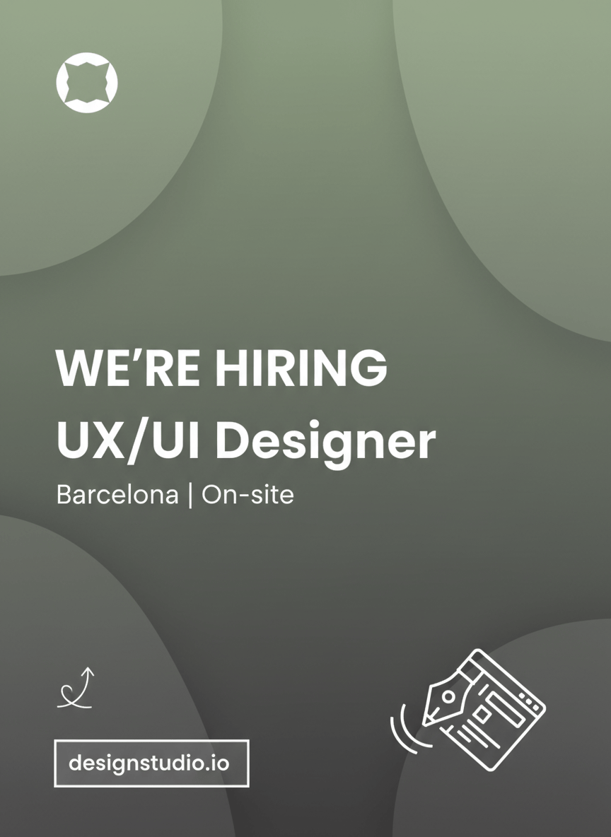 Minimalist Recruitment Banner - UX/UI Designer Position