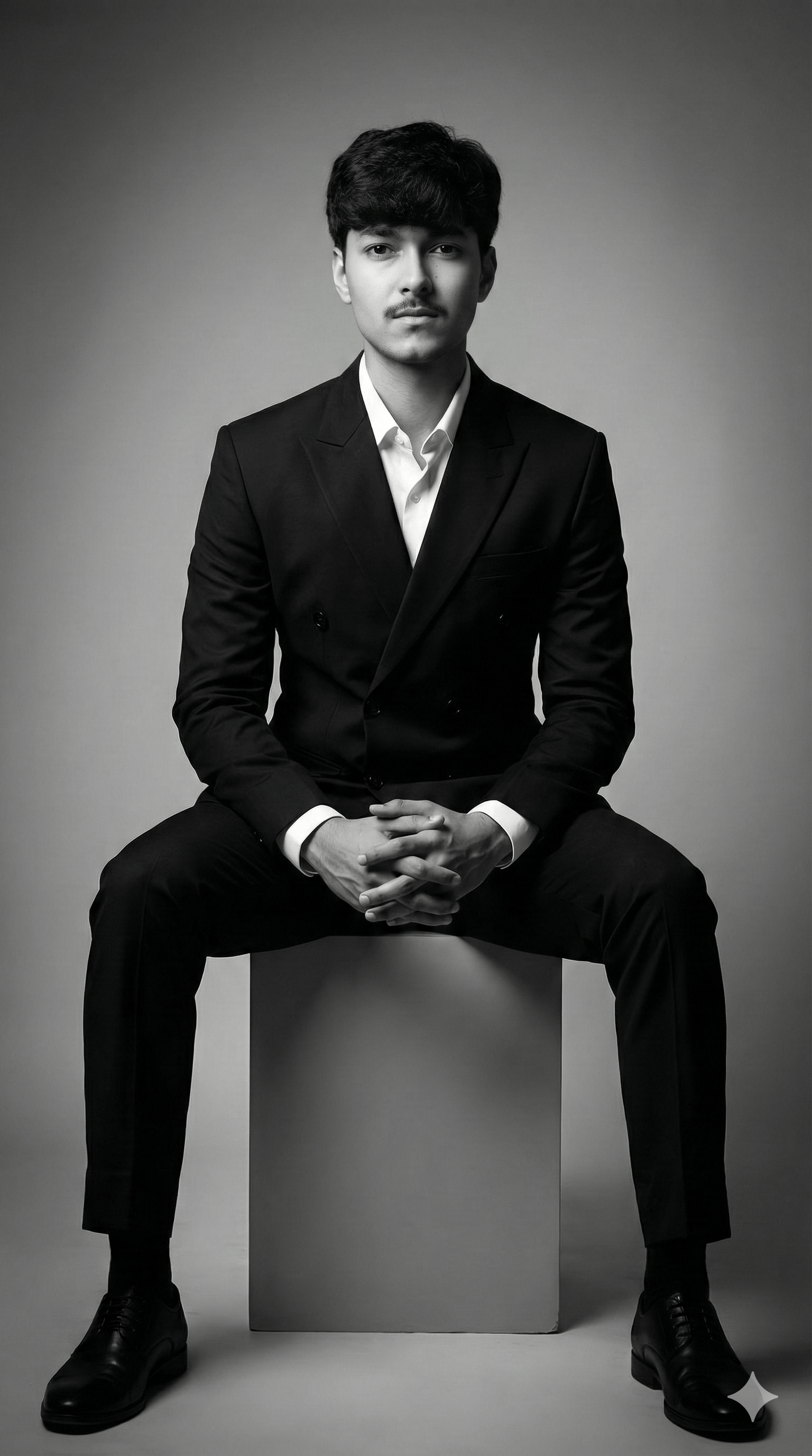 Monochrome portrait of the man