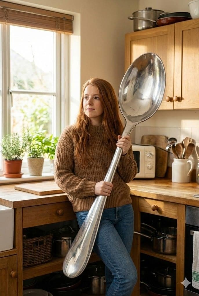 Mutfakta k Kyafetiyel Dev Kak Tutan Kadn