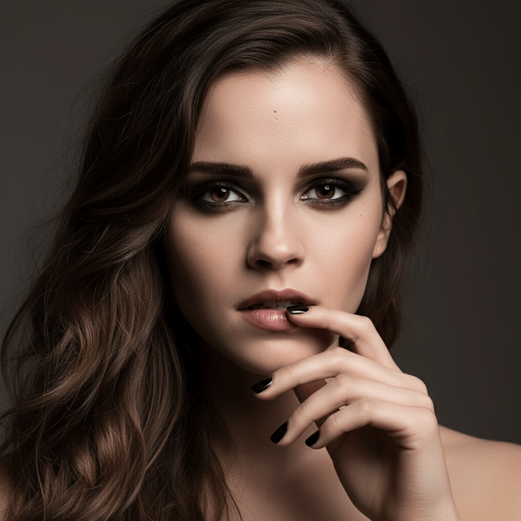 Mysterious Gaze: Dark Allure