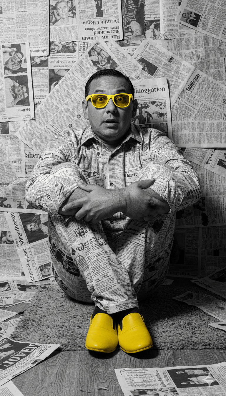 Newspaper man