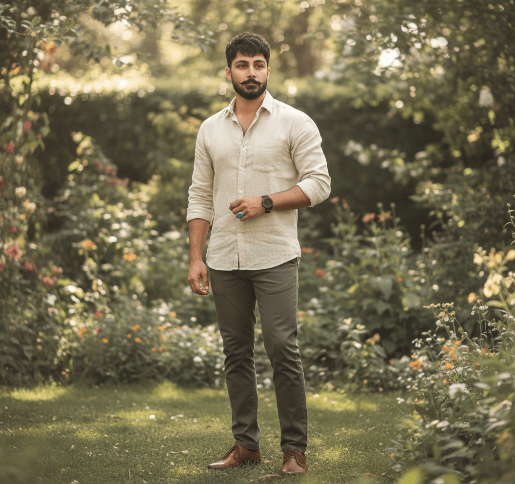 Outdoor Garden Portrait with Natural Lighting