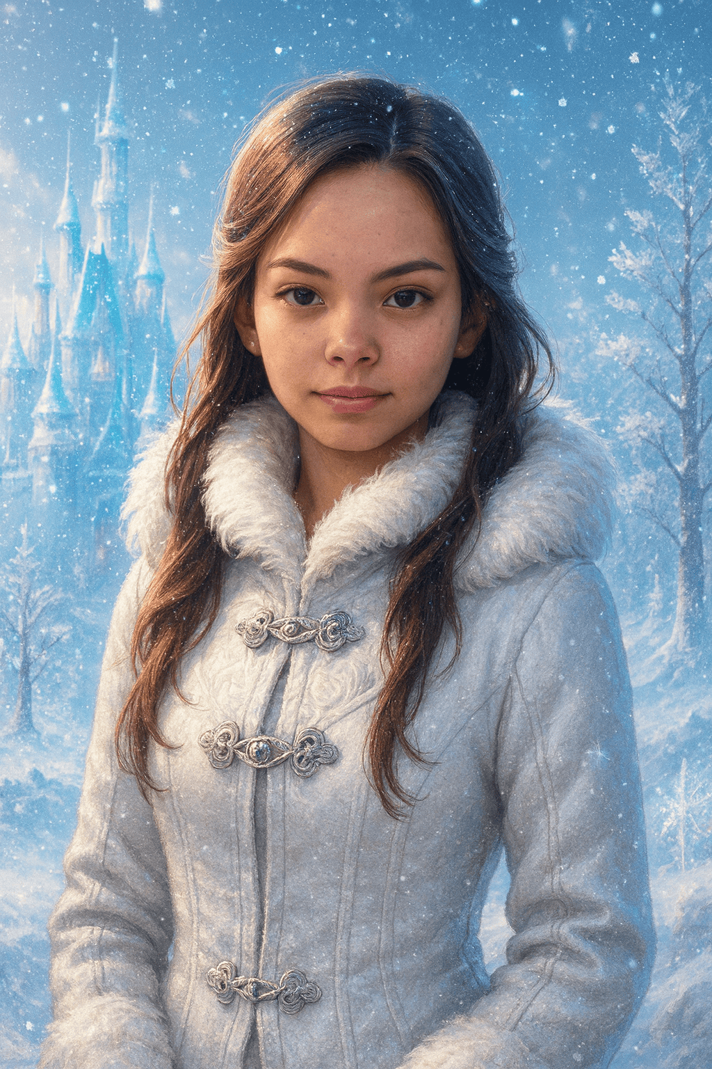 Pas helado estilo cuento de invierno