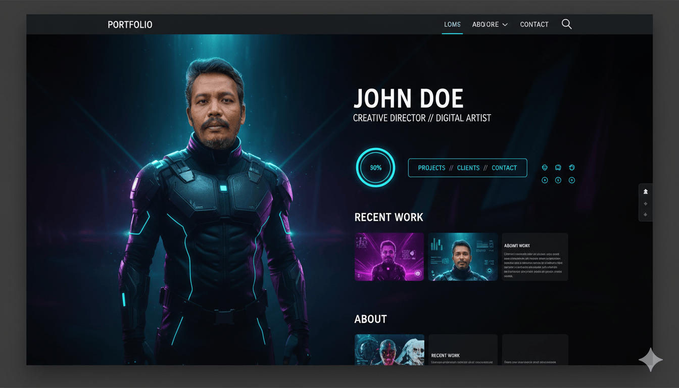 Portfolio Landing Hero image
