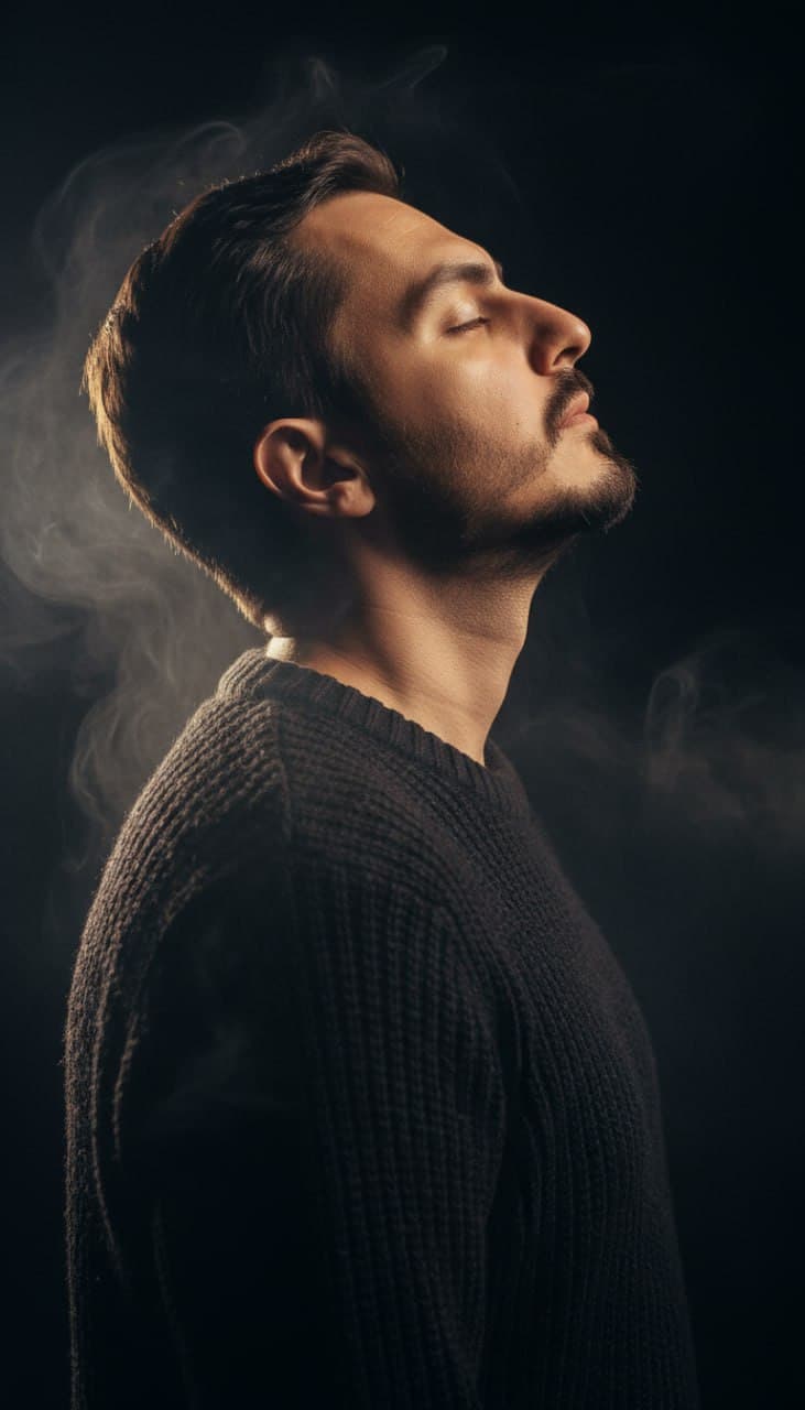 Portrait in the smoke