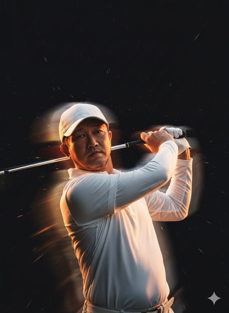 powerful golf motion