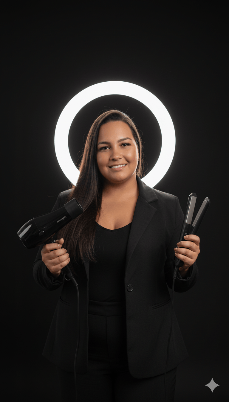 Professional Studio Hairstylist Portrait