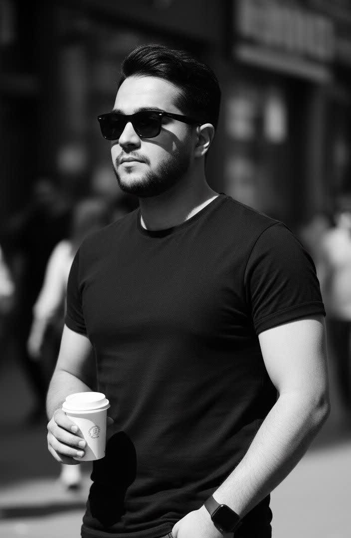 realistic black and white street photography