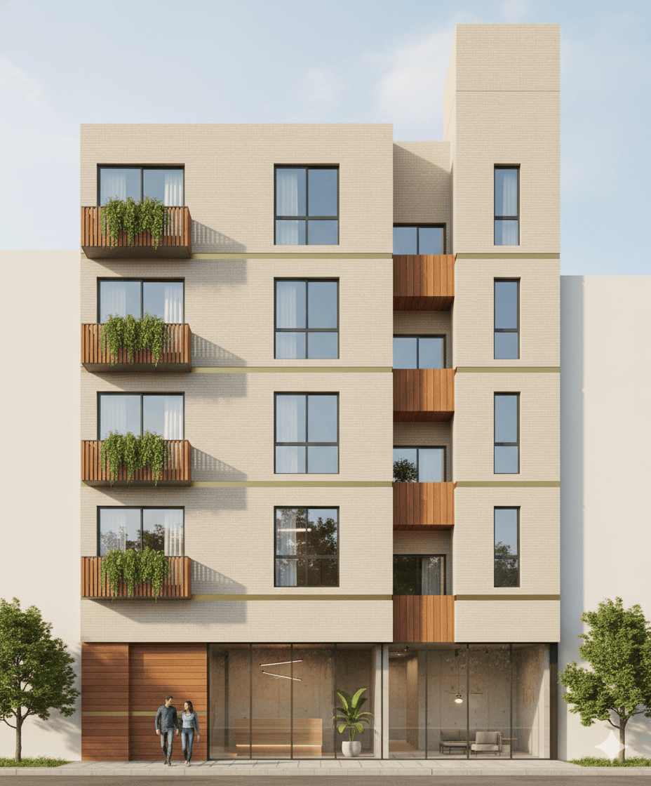 Realistic Render Elevation from Sketch