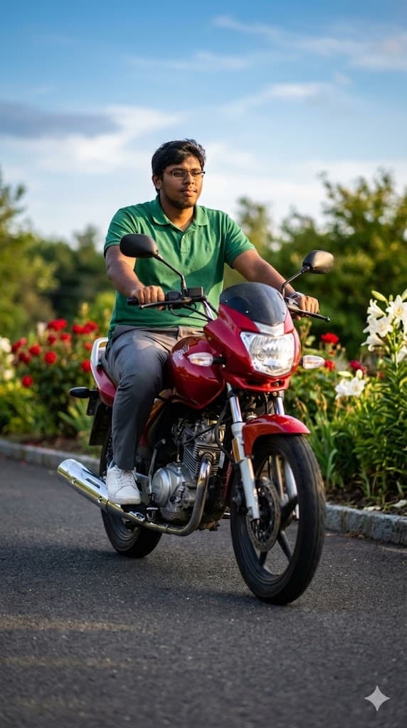 Red motor cycle ai prompts