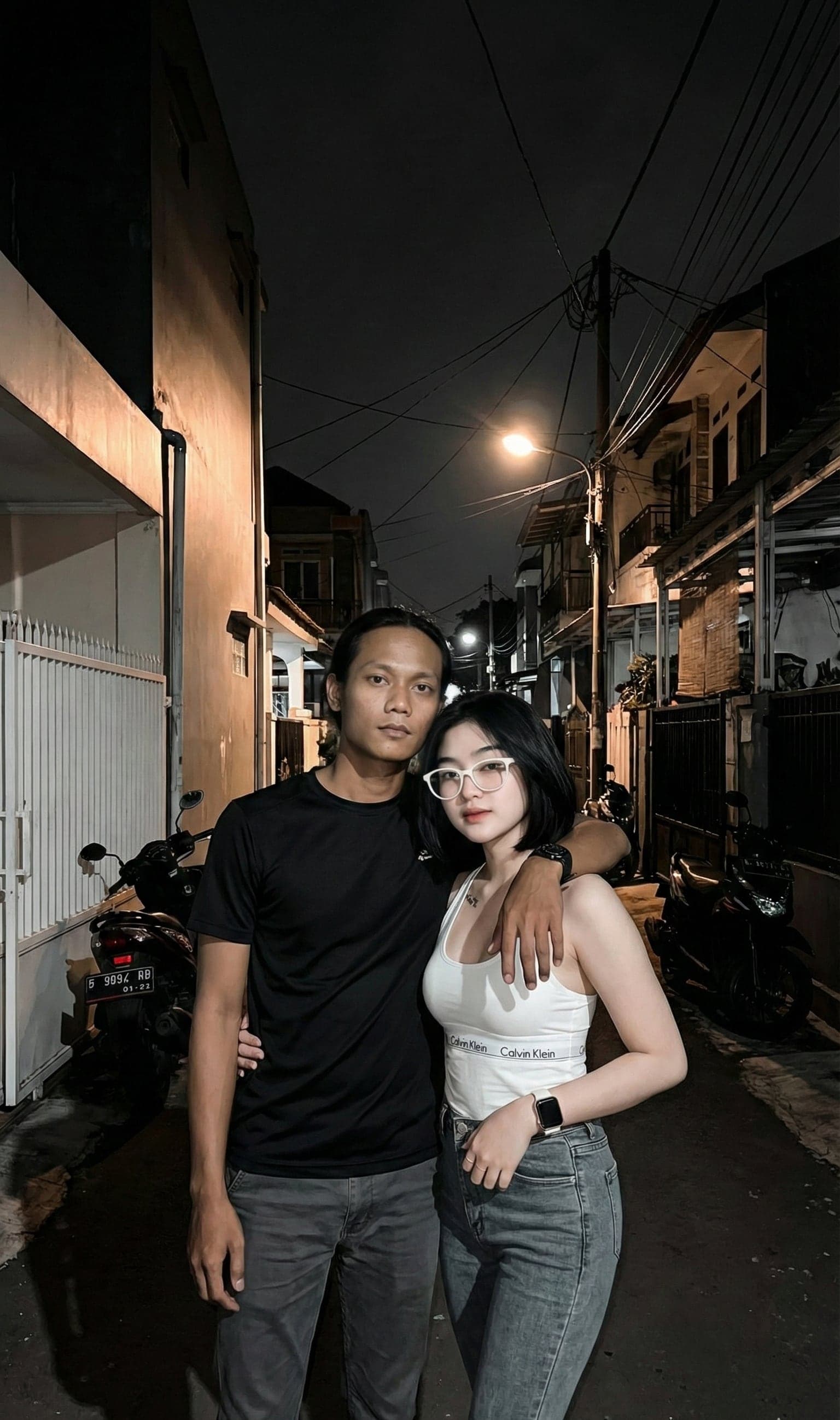 Residential houses in Jakarta at night