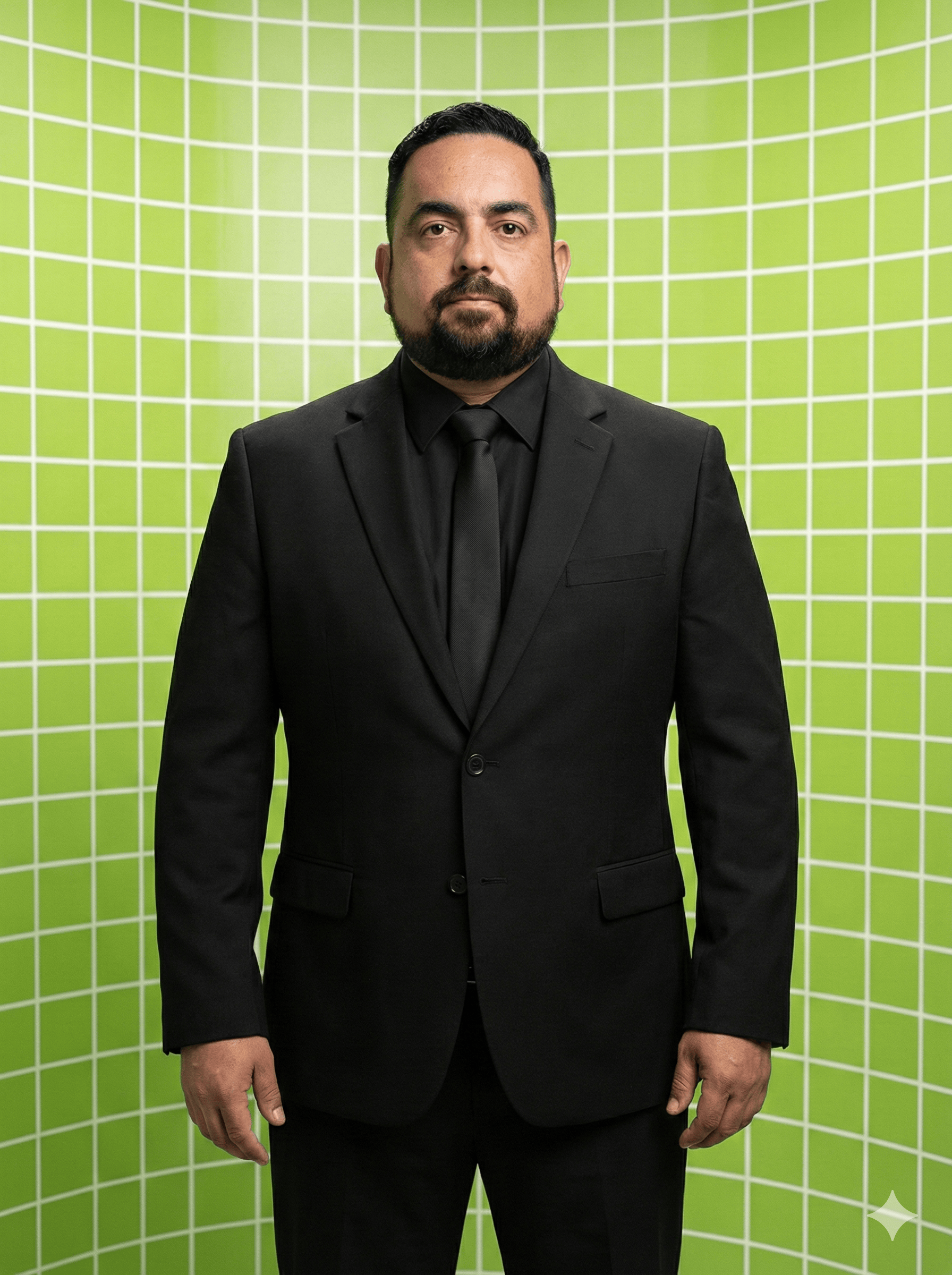 Retrato editorial de alta moda contempornea Verde Limon