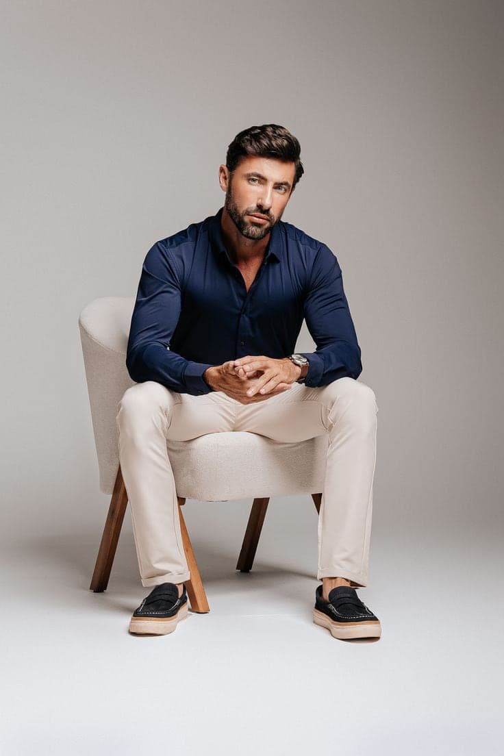 Retrato editorial masculino premium