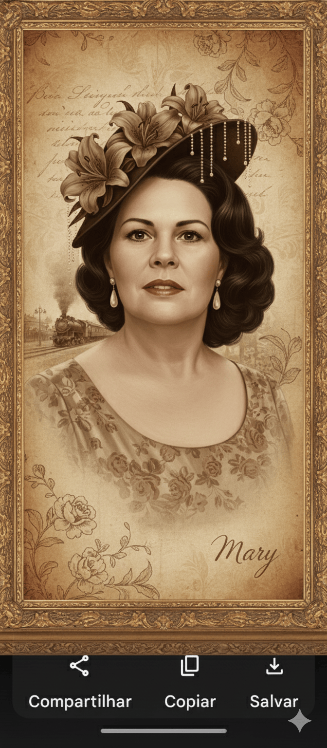 Retrato Vintage anos 50