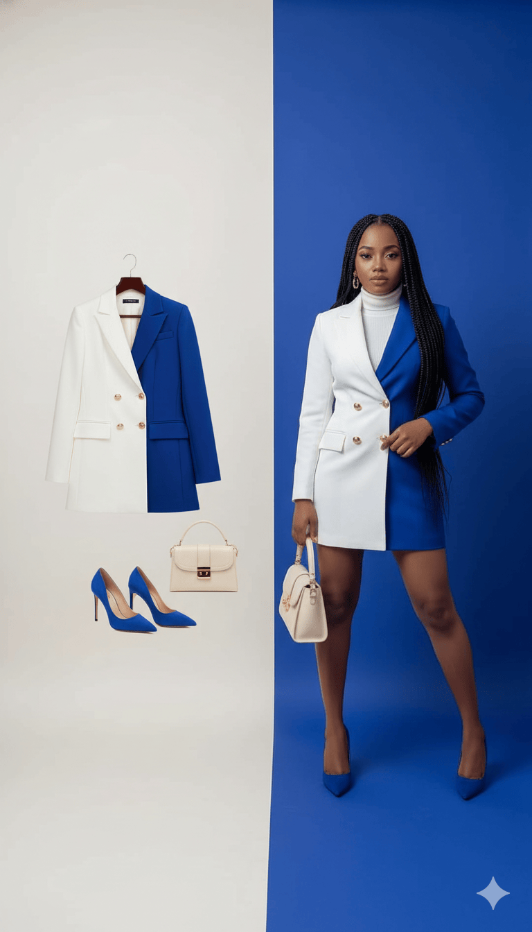 Royal Blue & Ivory Fashion Spread