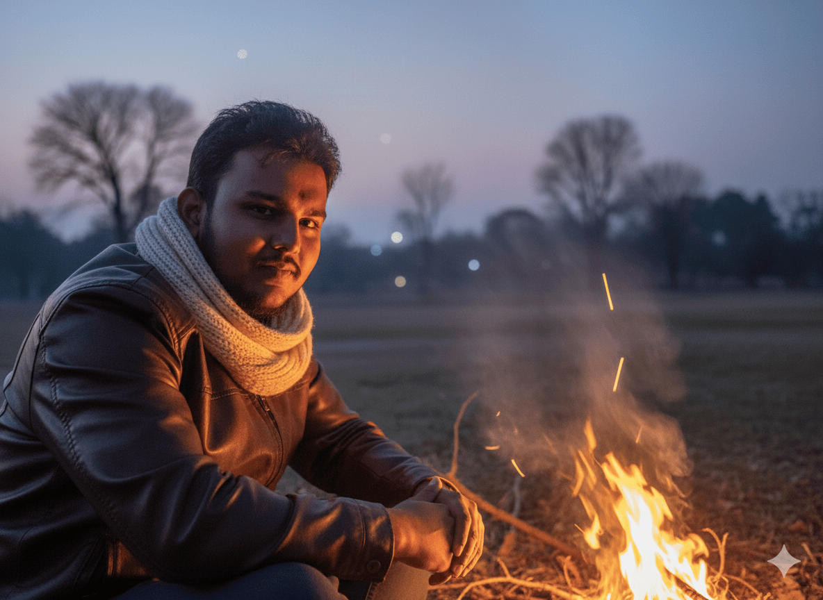 SEE YOURSELF IN A COZY WINTER CAMPFIRE