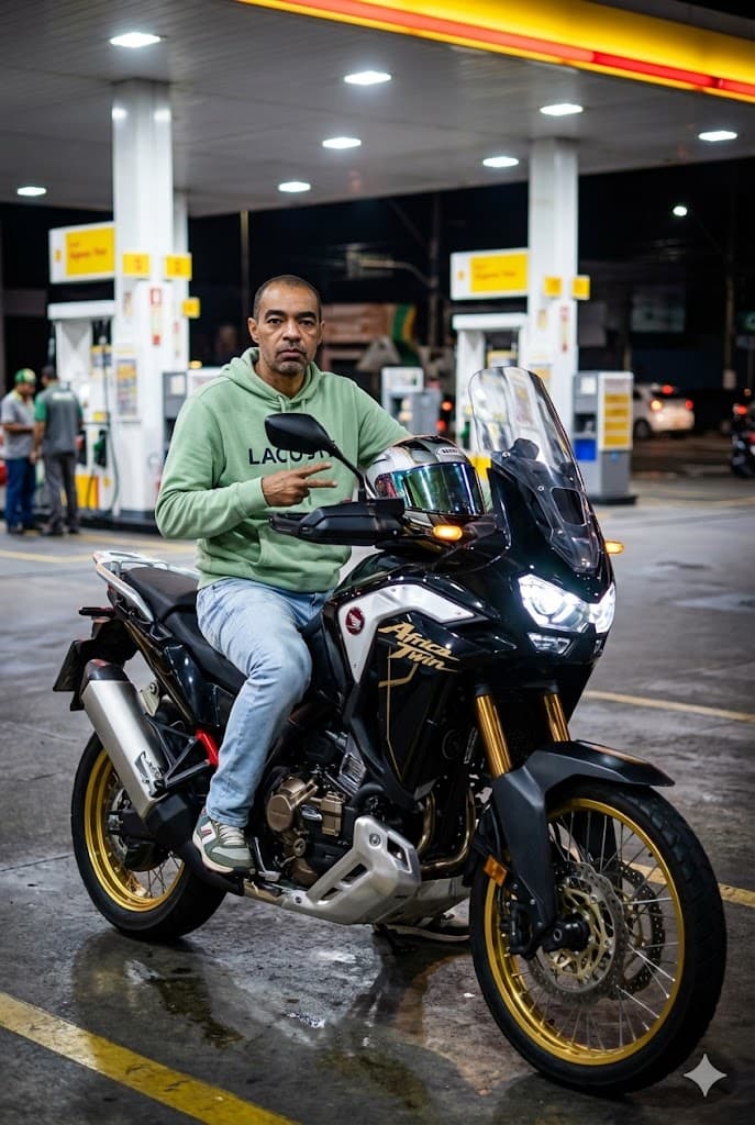 selfie na Africa Twin