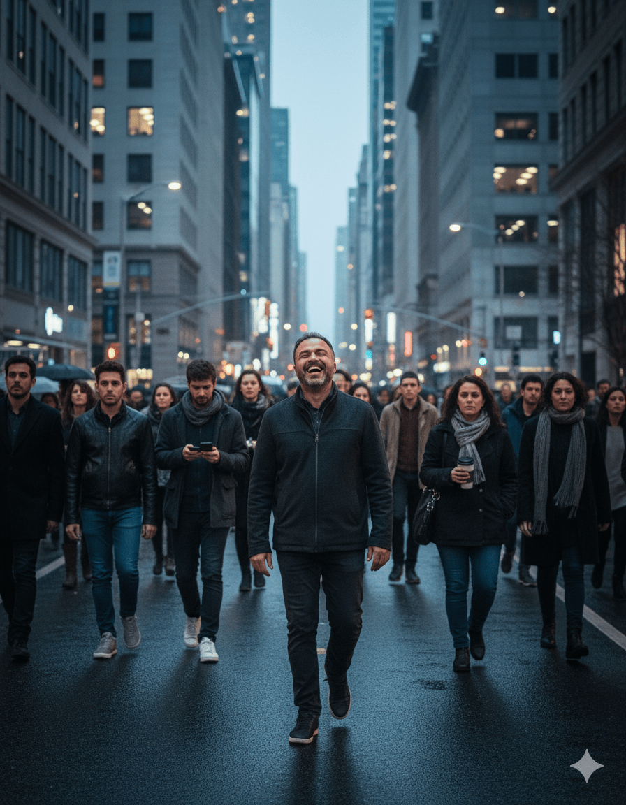 Smiling against the silence